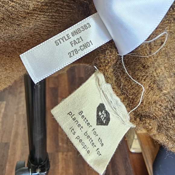 Madewell Women's Bowden Henley Sweater Coziest Yarn Heather Mulch - Picture 6 of 7